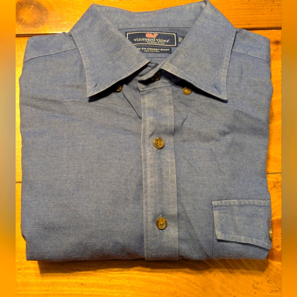 Vineyard Vines Blue Slim Crosby Button Down